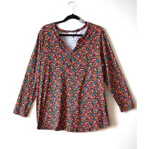 Cute Floral Top / Size 1X / Brand: Moiety / Medium Stretch